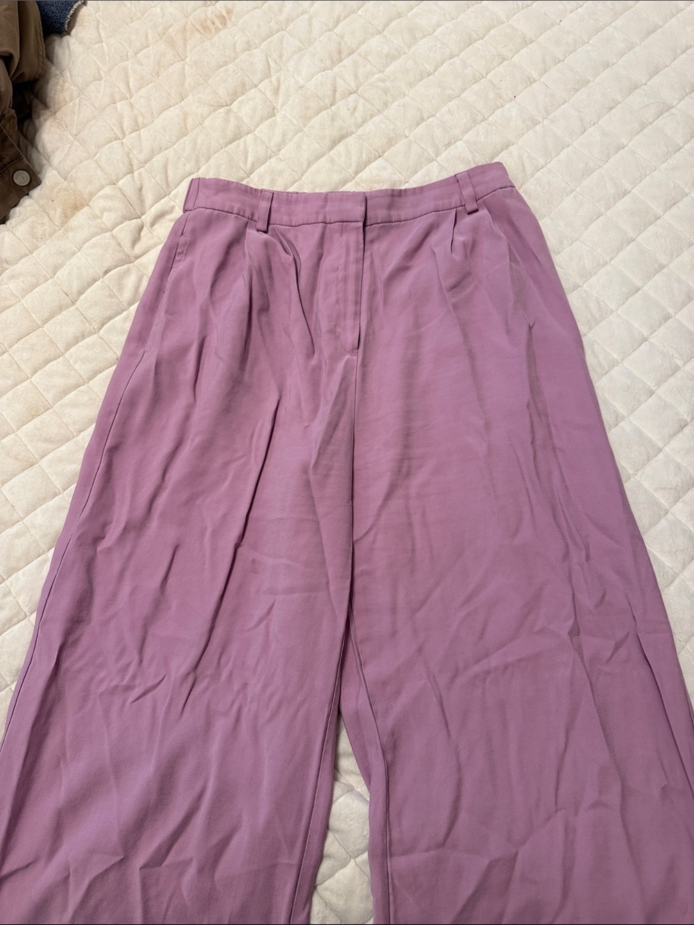 Women's Lavender Wide-Leg Trousers